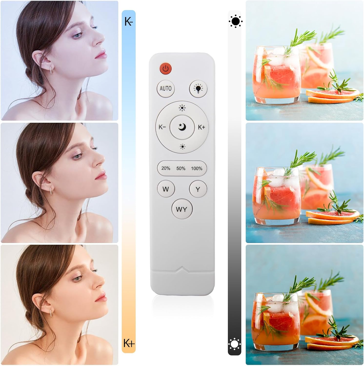 Andoer Softbox Photography Lighting Kit 16'' x 16'',85W Studio Lights for Photography and Live with 3000K-7500K Bi-Color LED Light, 40x40cm Soft Box,1.7m Light Stand,Remote Control,and Carry Bag - Image 7