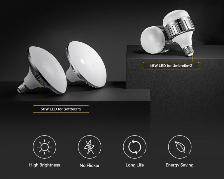 RALENO Photography Lighting Kit, 8.5 x 10 ft Backdrop Stands with Green Screen, Softbox and Umbrella with 5500 K, 97CRI, LED Bulbs, 3 Color Backdrops for Photo Studio Equipment, Portrait Product Shoot